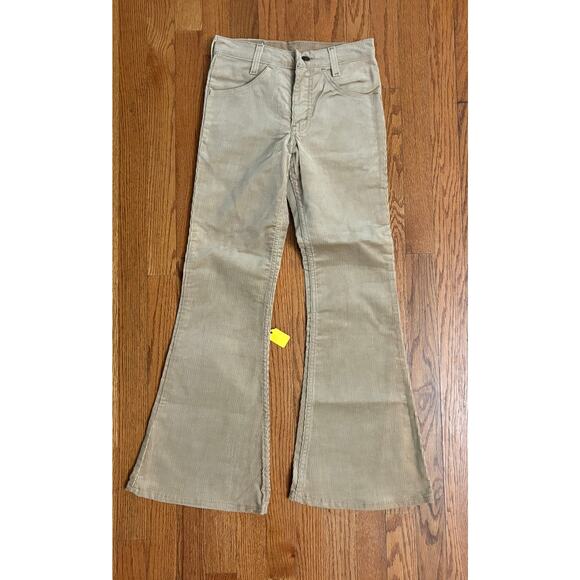 Vintage Levi’s Big E Corduroy Pants Student Flare 70s Deadstock NWT- USA W25 L28 - Picture 1 of 7